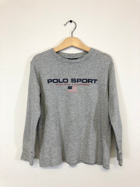 Kids' Grey Polo Sport Long-Sleeved T-Shirt