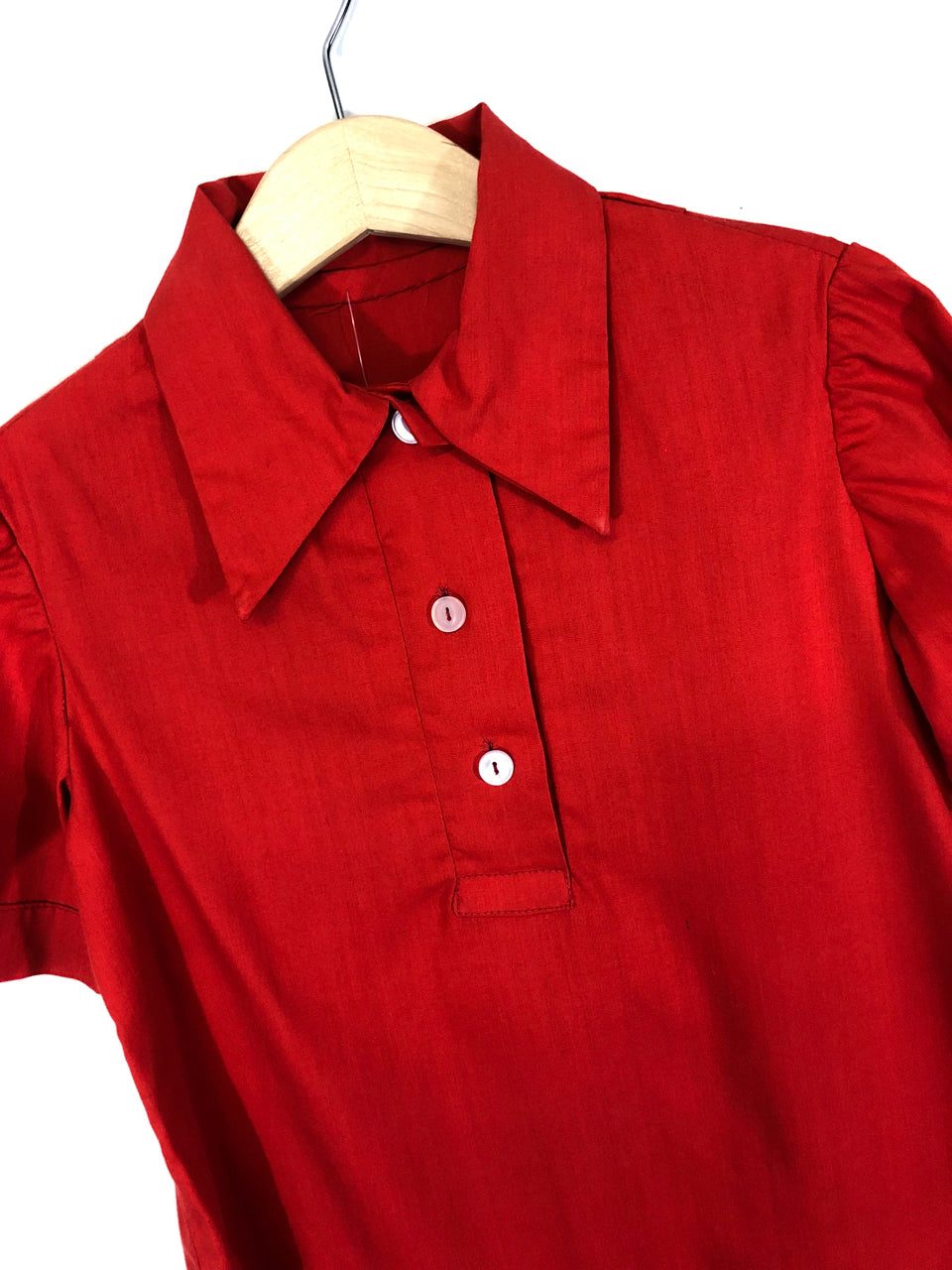 Kids' Red Buttoned Shirt/Dress
