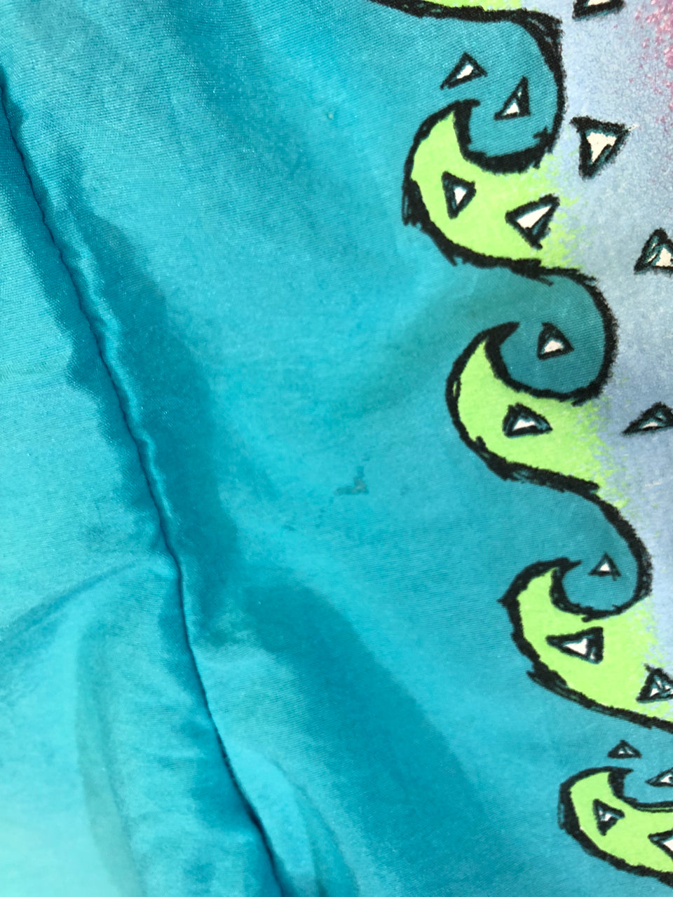 Kids' Blue and Green Swim Trunks