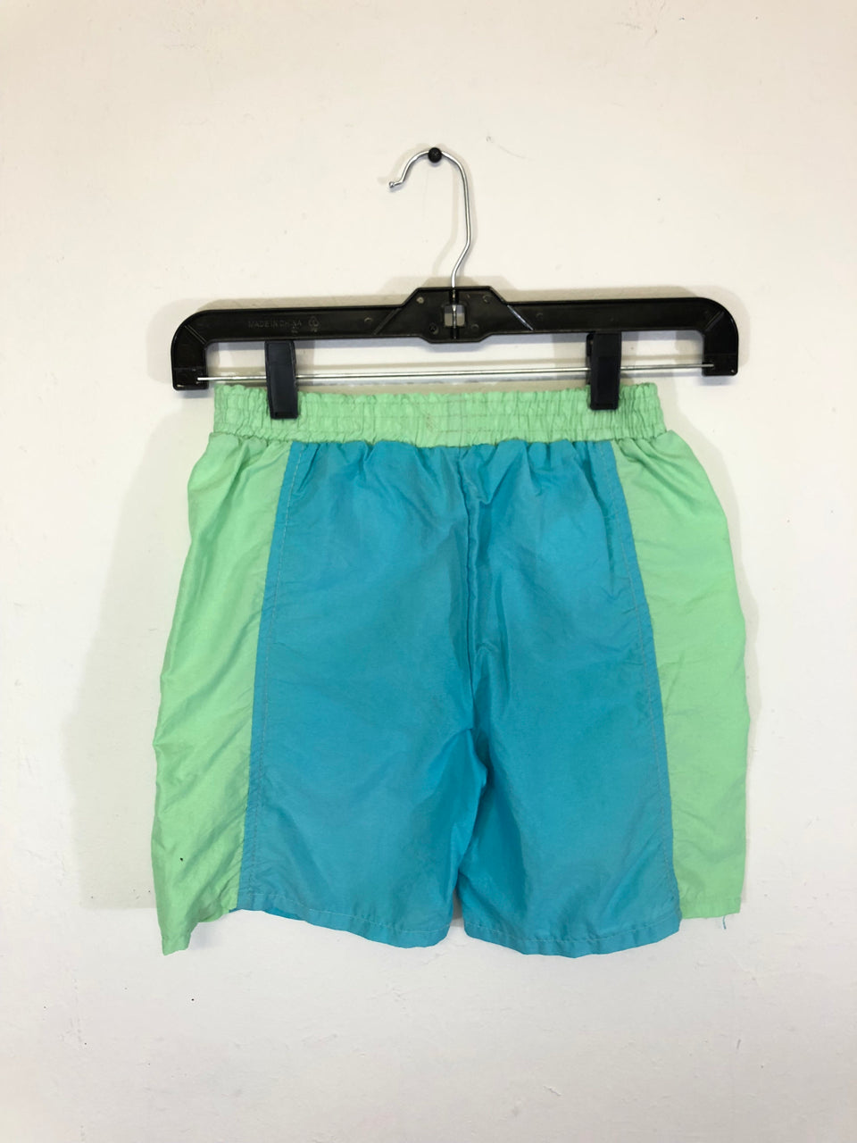 Kids' Blue and Green Swim Trunks