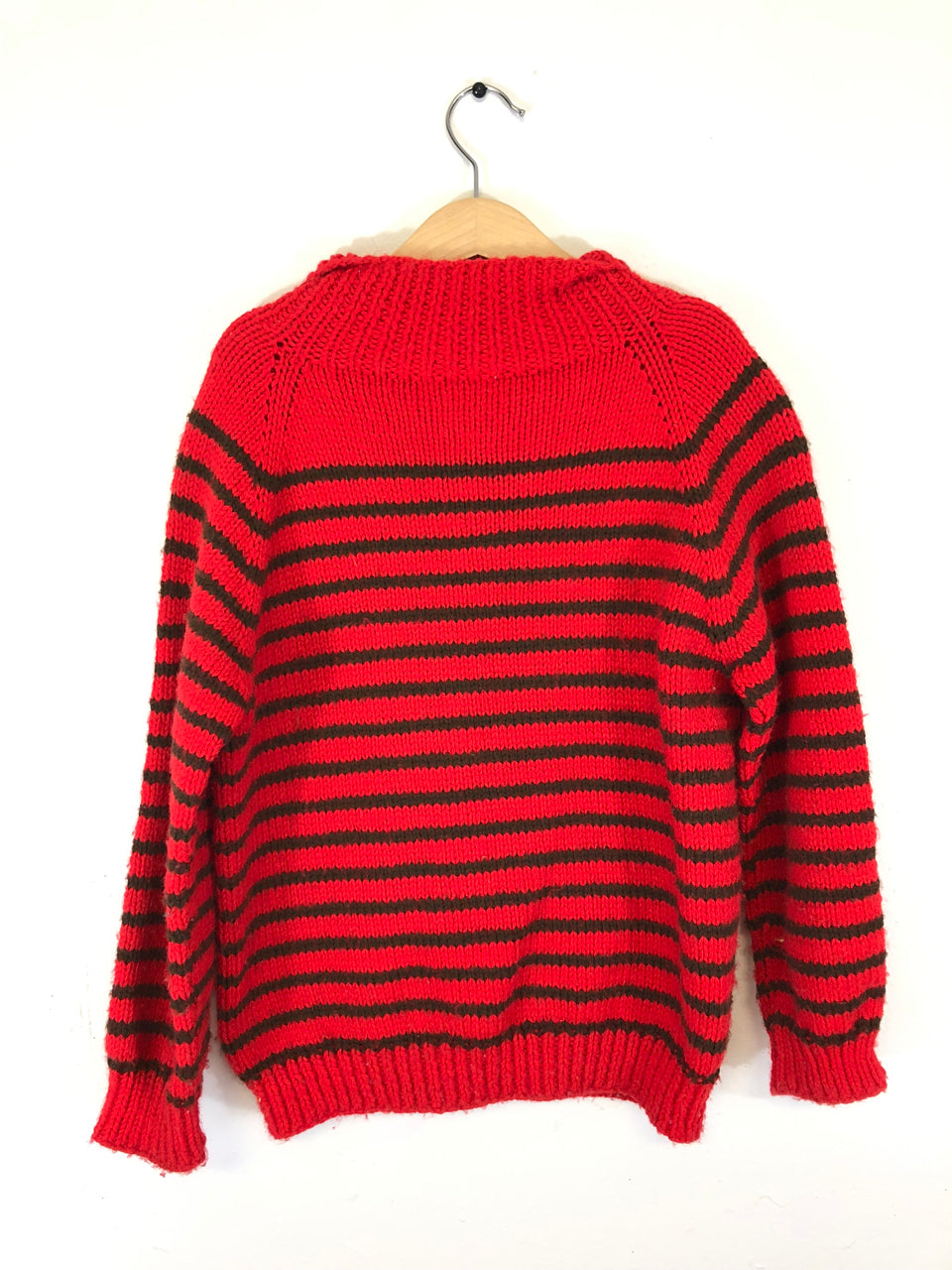 Kids' Hand Knit Striped Cardigan