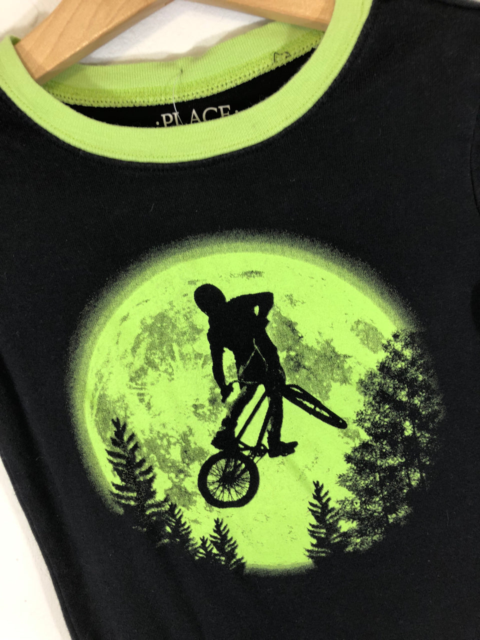 Kids' Bike Rider Moon Silhouette T-Shirt
