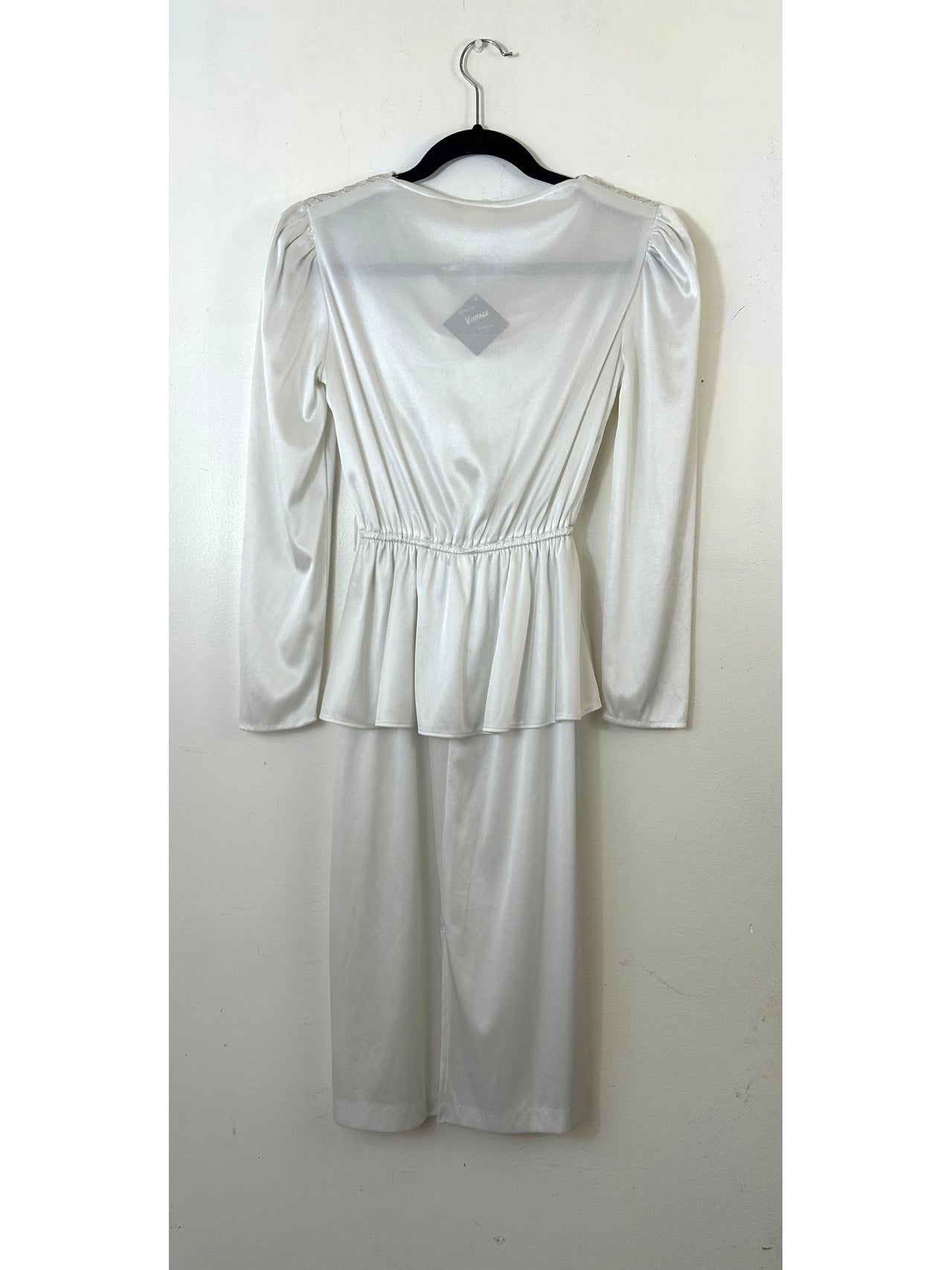 70s/80s White & Silver Disco Dress