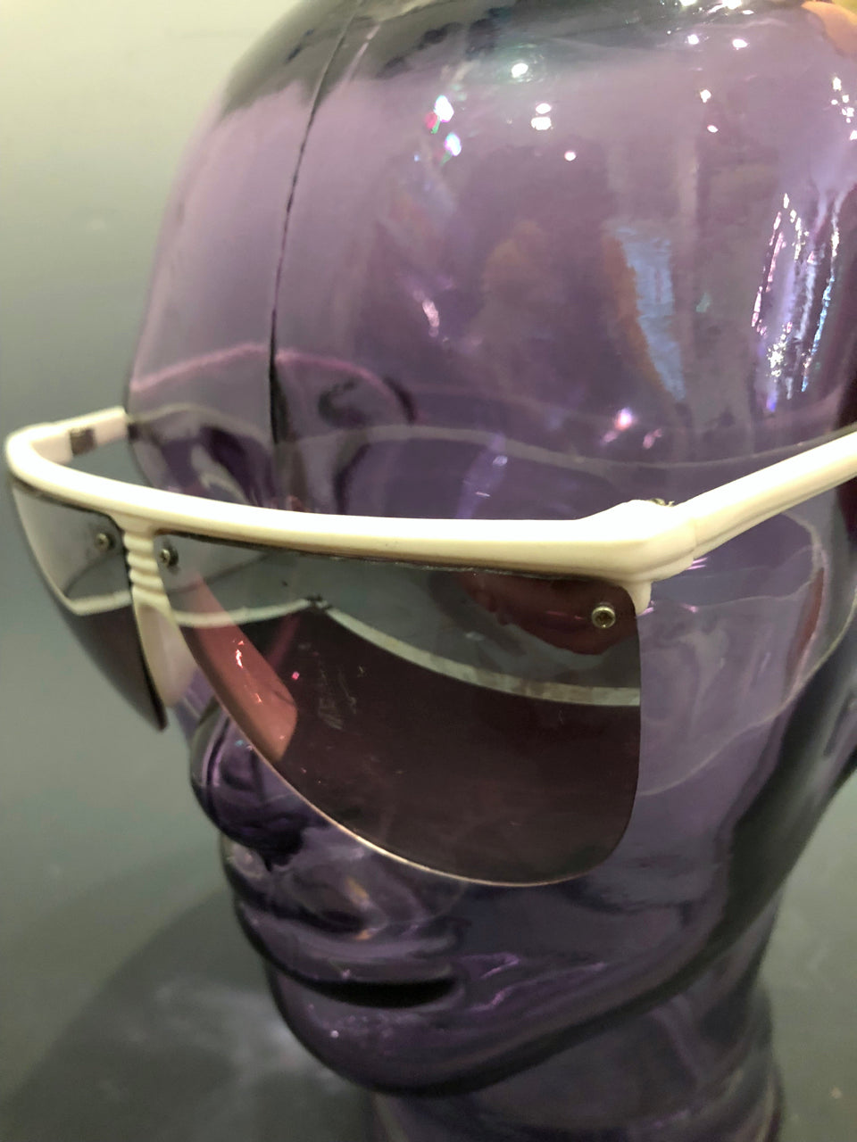 80s White Mirror Deadstock Sunglasses