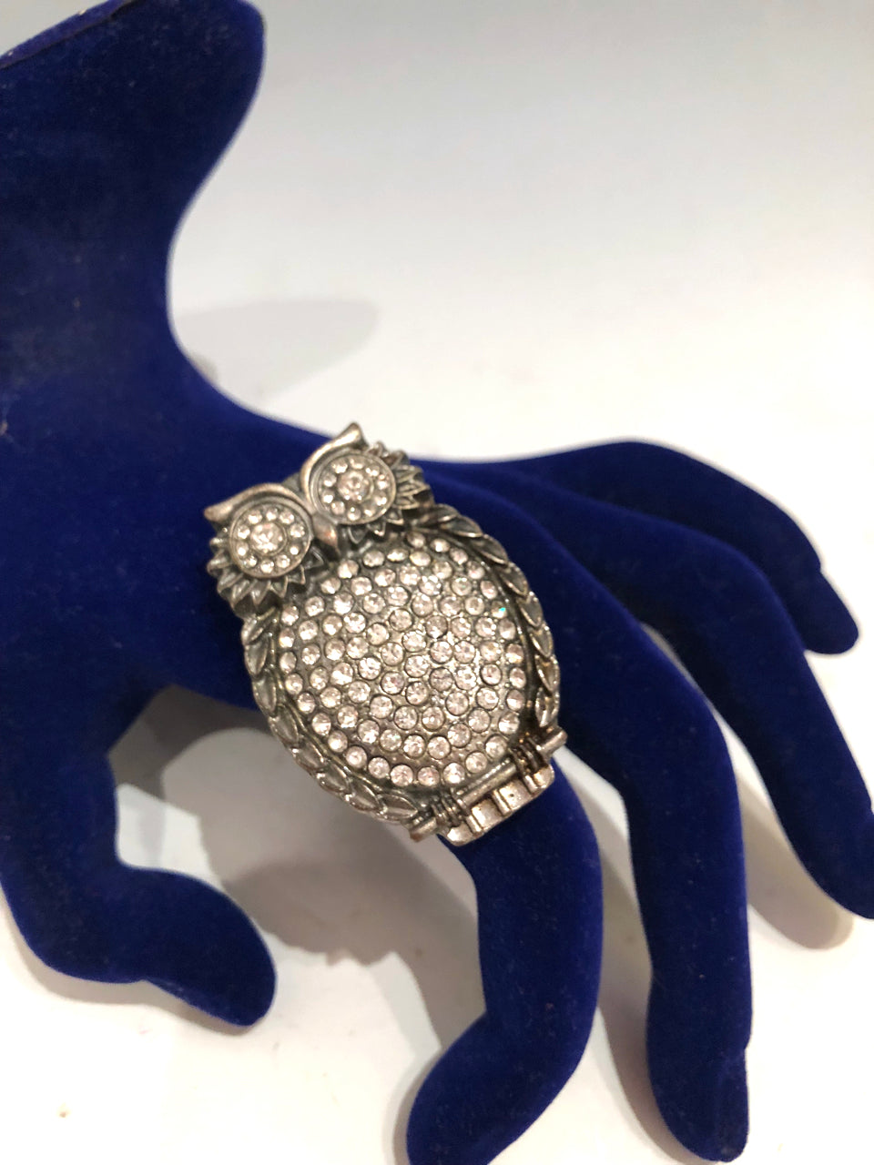 Rhinestone Owl Ring