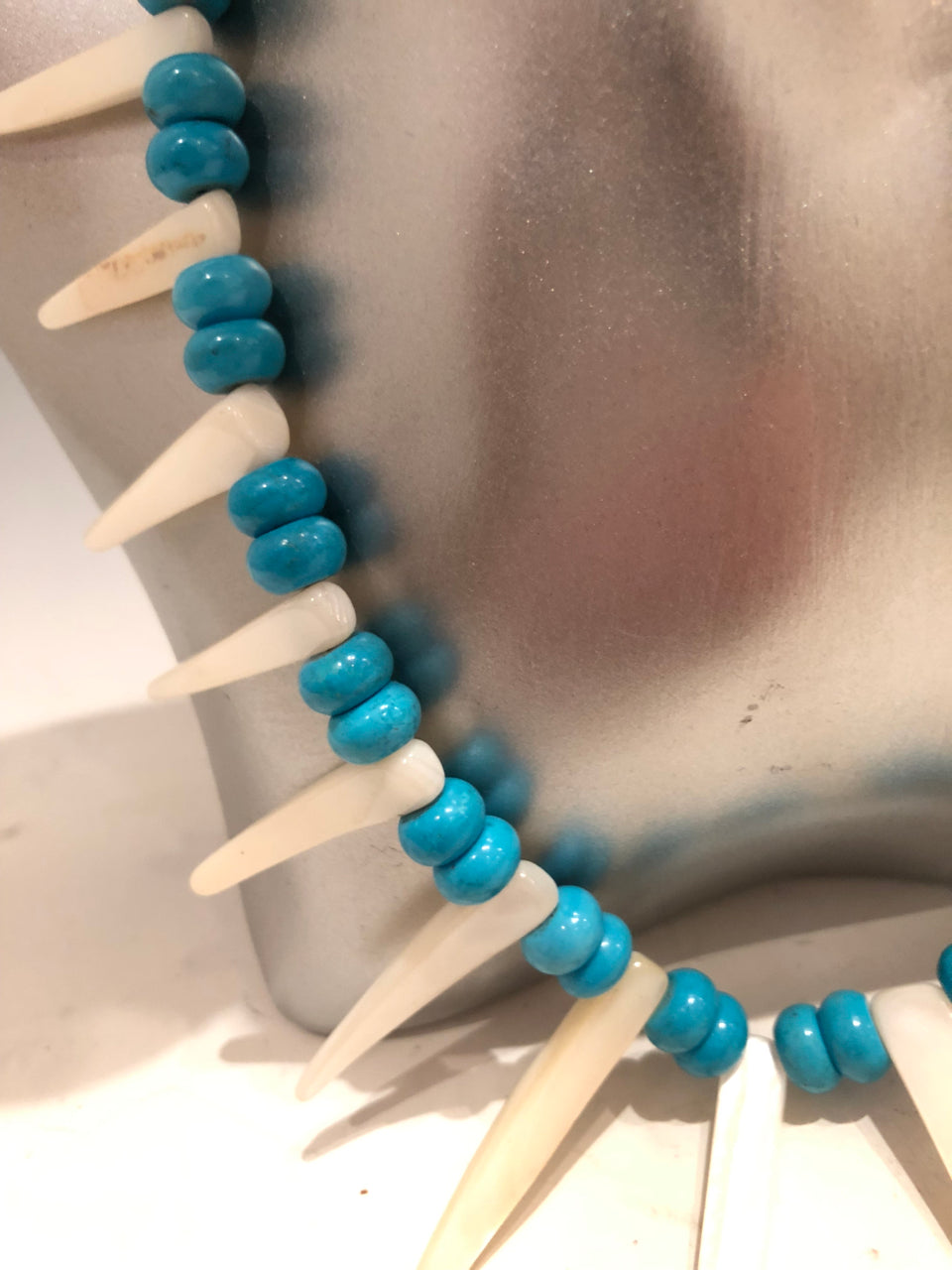 Teal & White Necklace