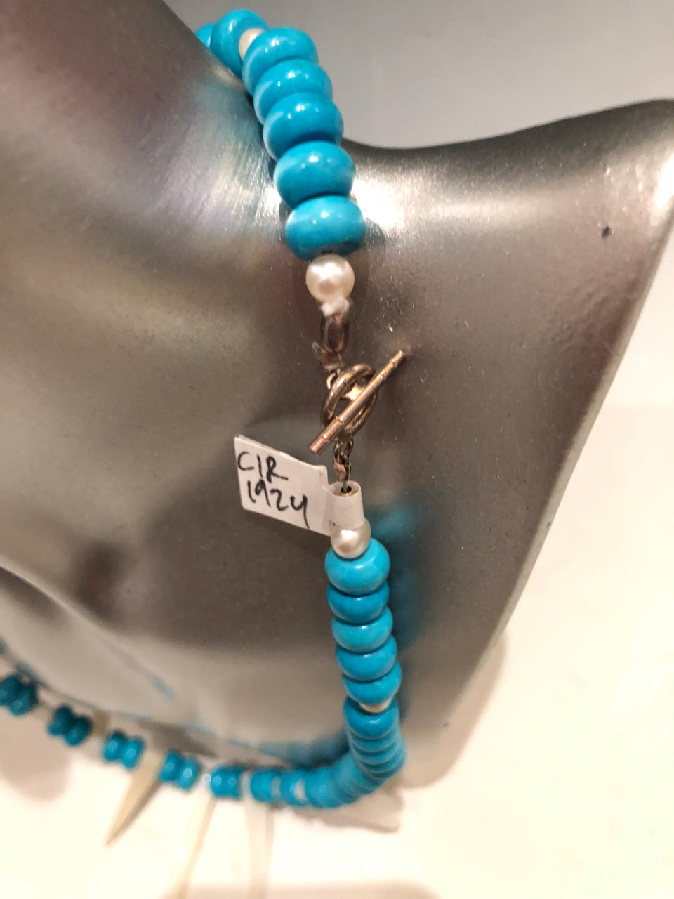 Teal & White Necklace