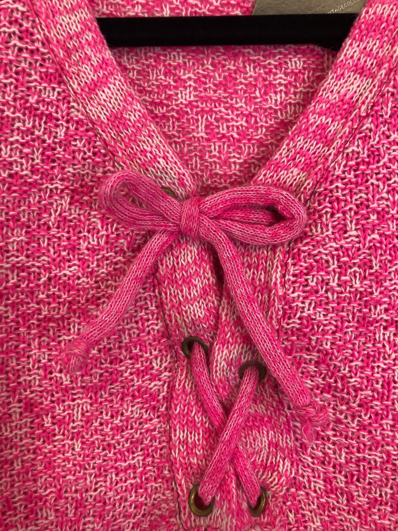 Scotch English Pink Lace Up Sweater (Deadstock)
