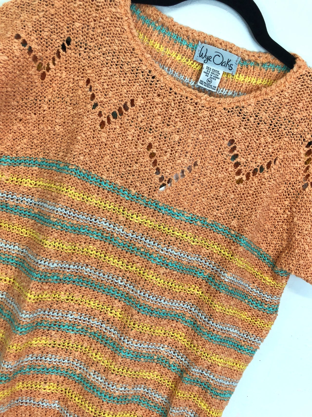 Wye Oaks Peach Short-Sleeved Sweater (Deadstock)