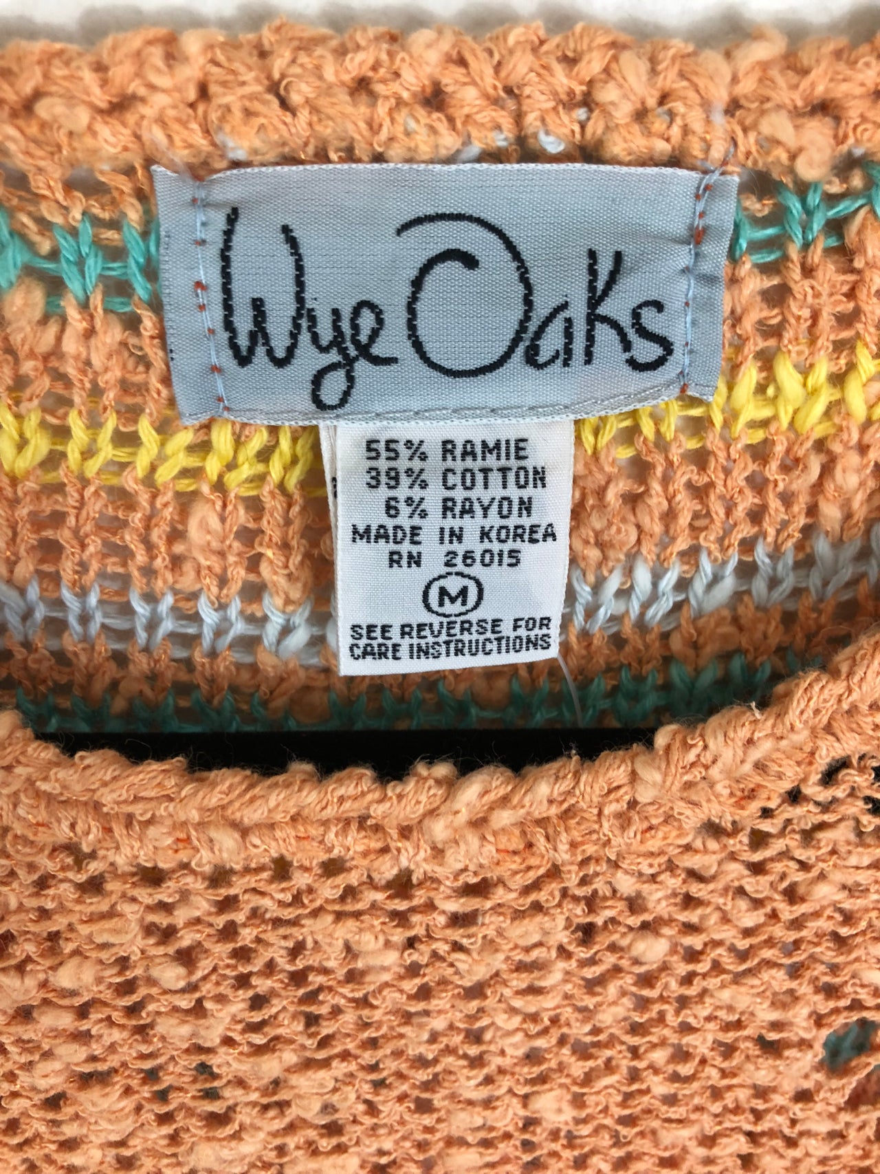 Wye Oaks Peach Short-Sleeved Sweater (Deadstock)