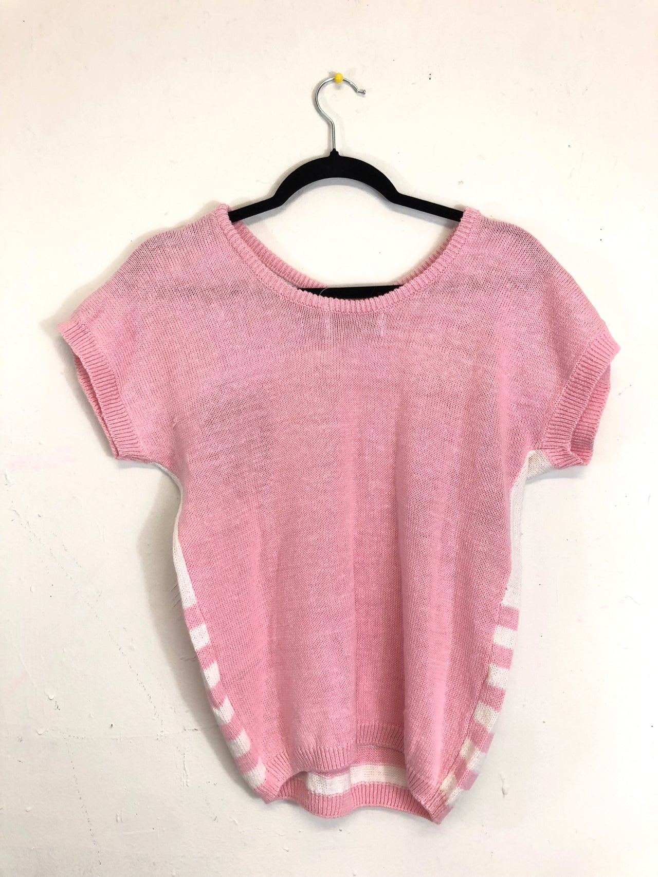 Naomi Bee Short-Sleeved Diamond Sweater Pink (Deadstock)