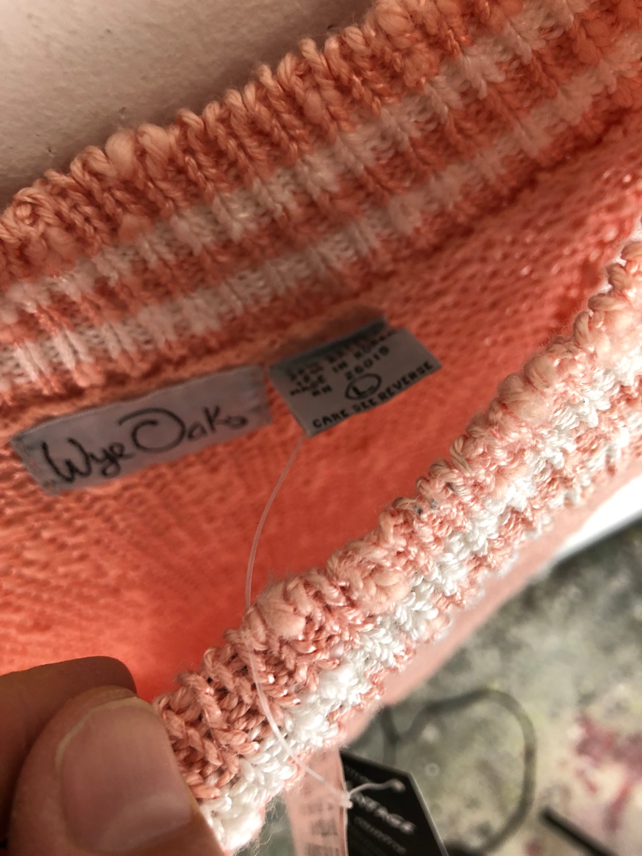 Wye Oaks Blue Sleeveless Striped Turtleneck Sweater Pink (Deadstock)