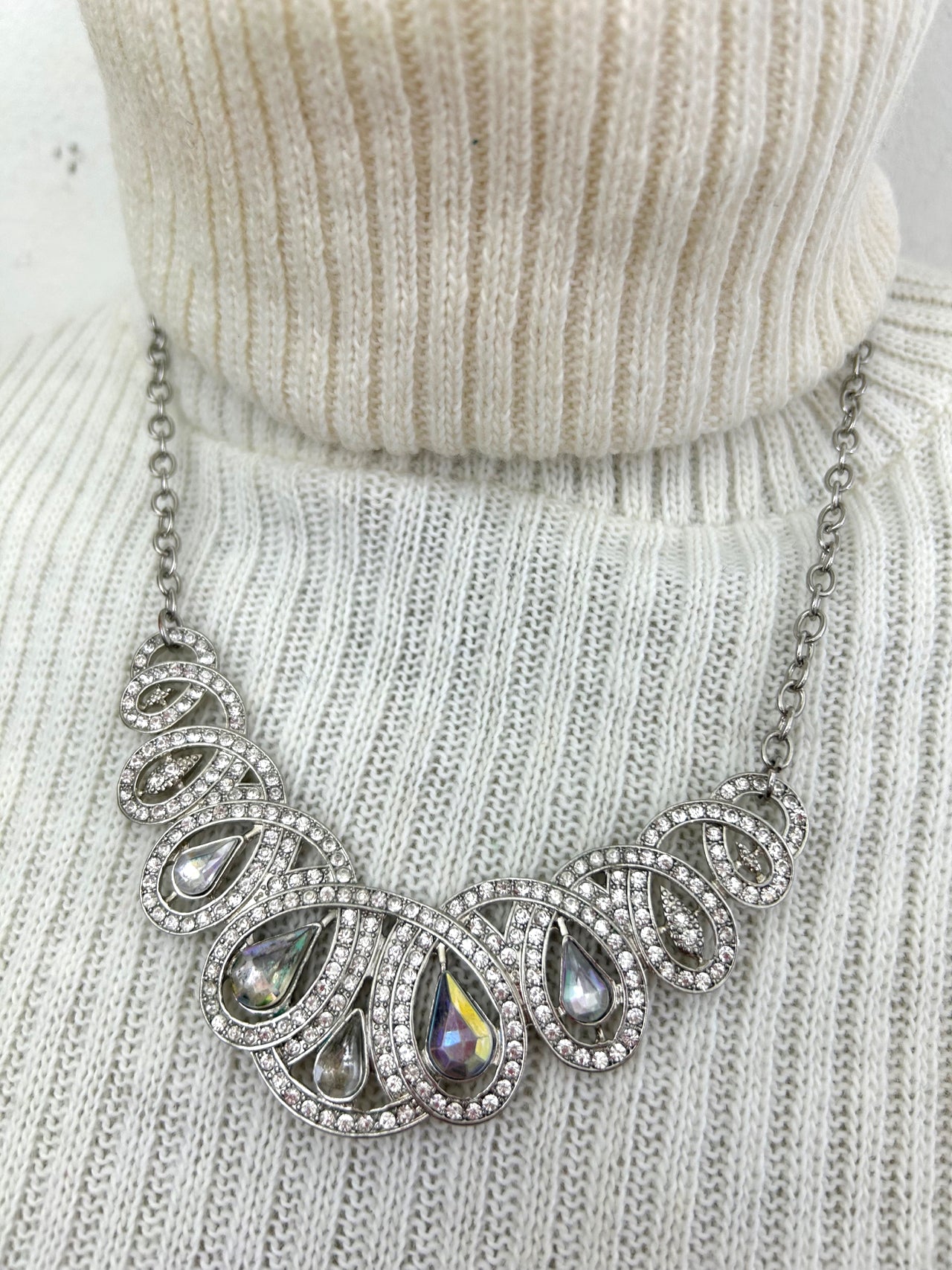 Silver & Rhinestones Necklace