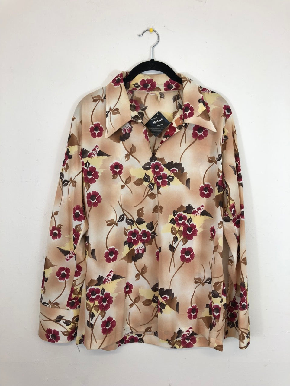 70s Floral House Blouse