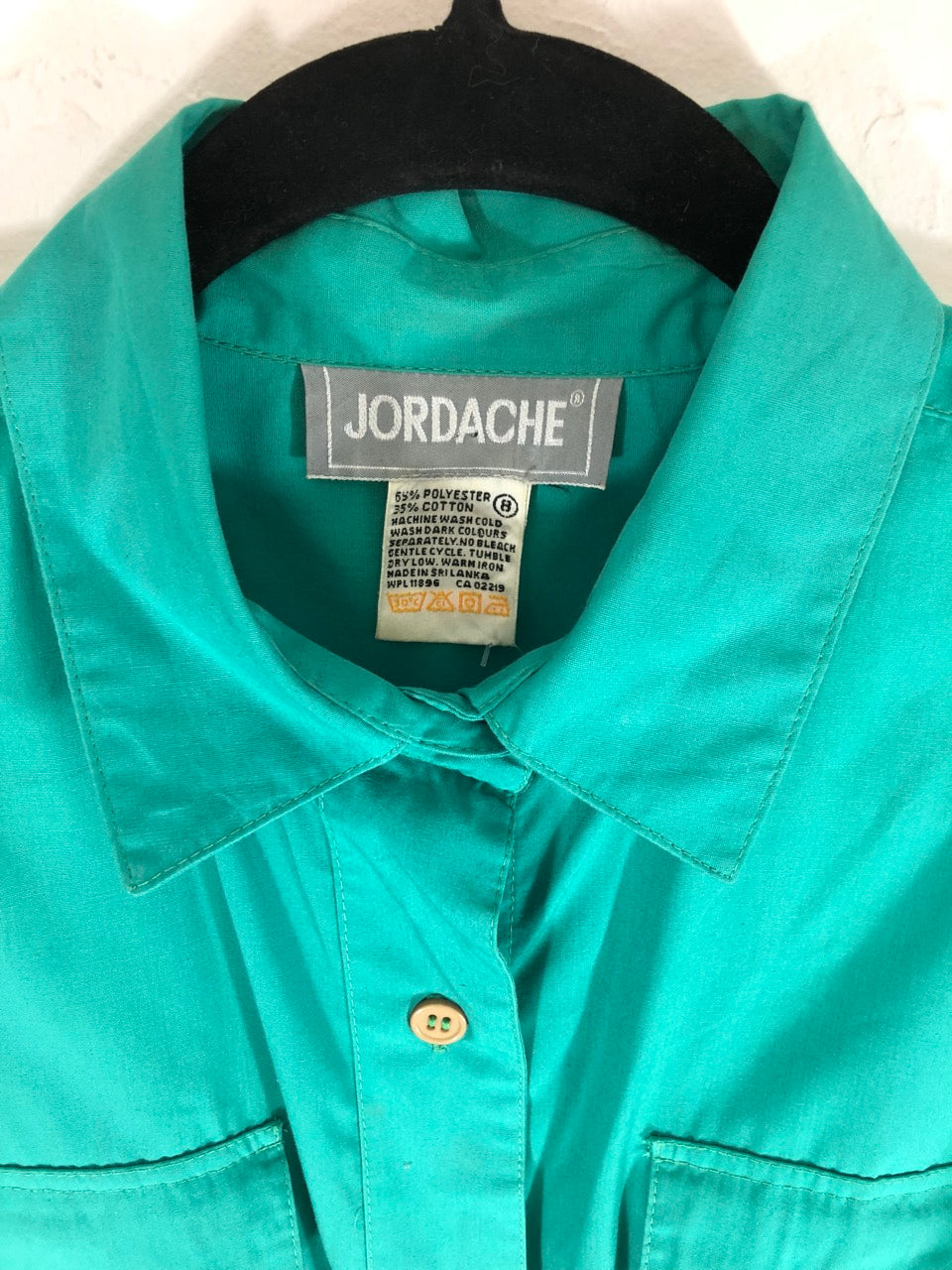 Teal Jordache Belted Shirt Dress