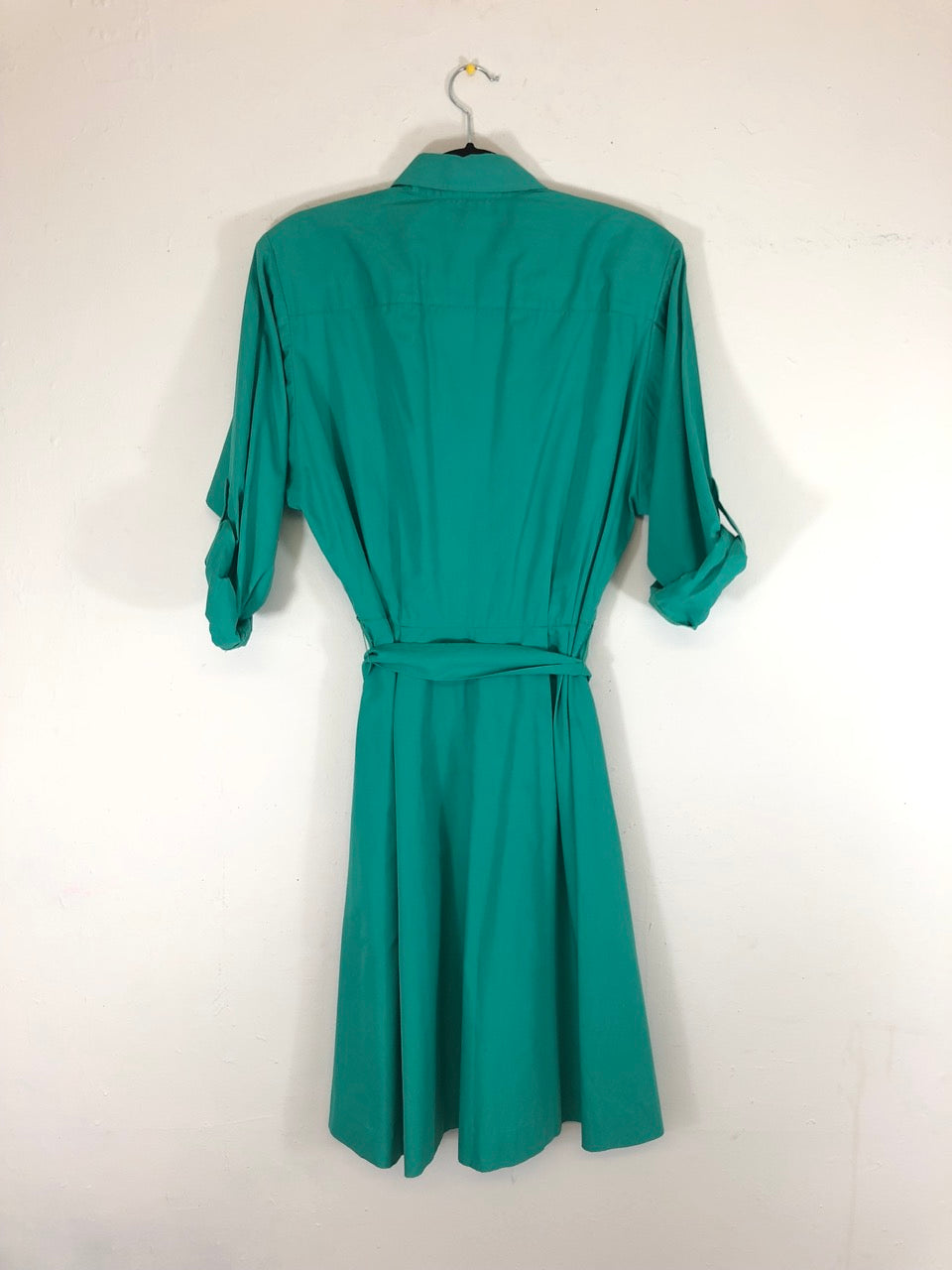 Teal Jordache Belted Shirt Dress