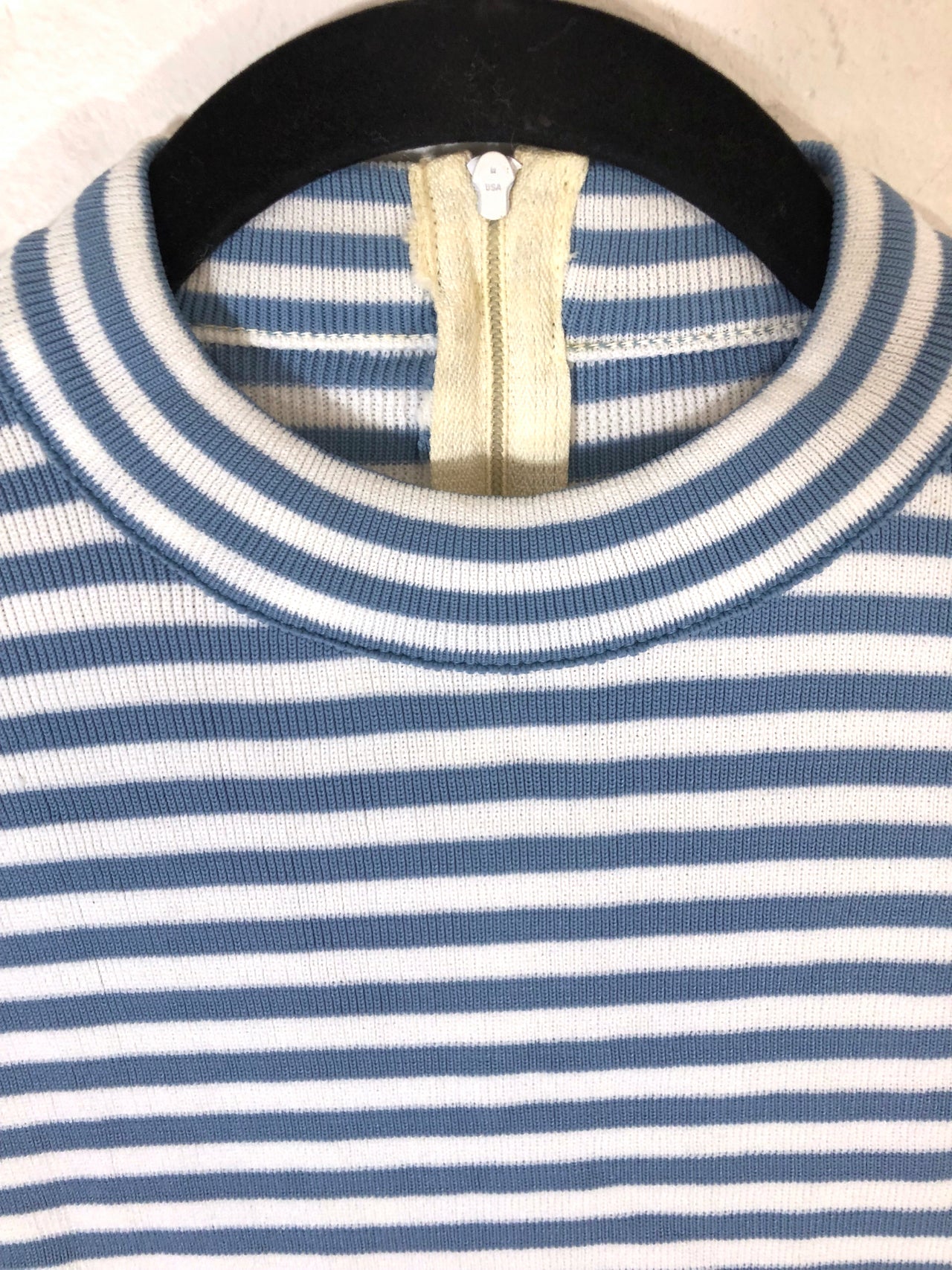 Striped Sleeveless Top - Blue & White (Deadstock)