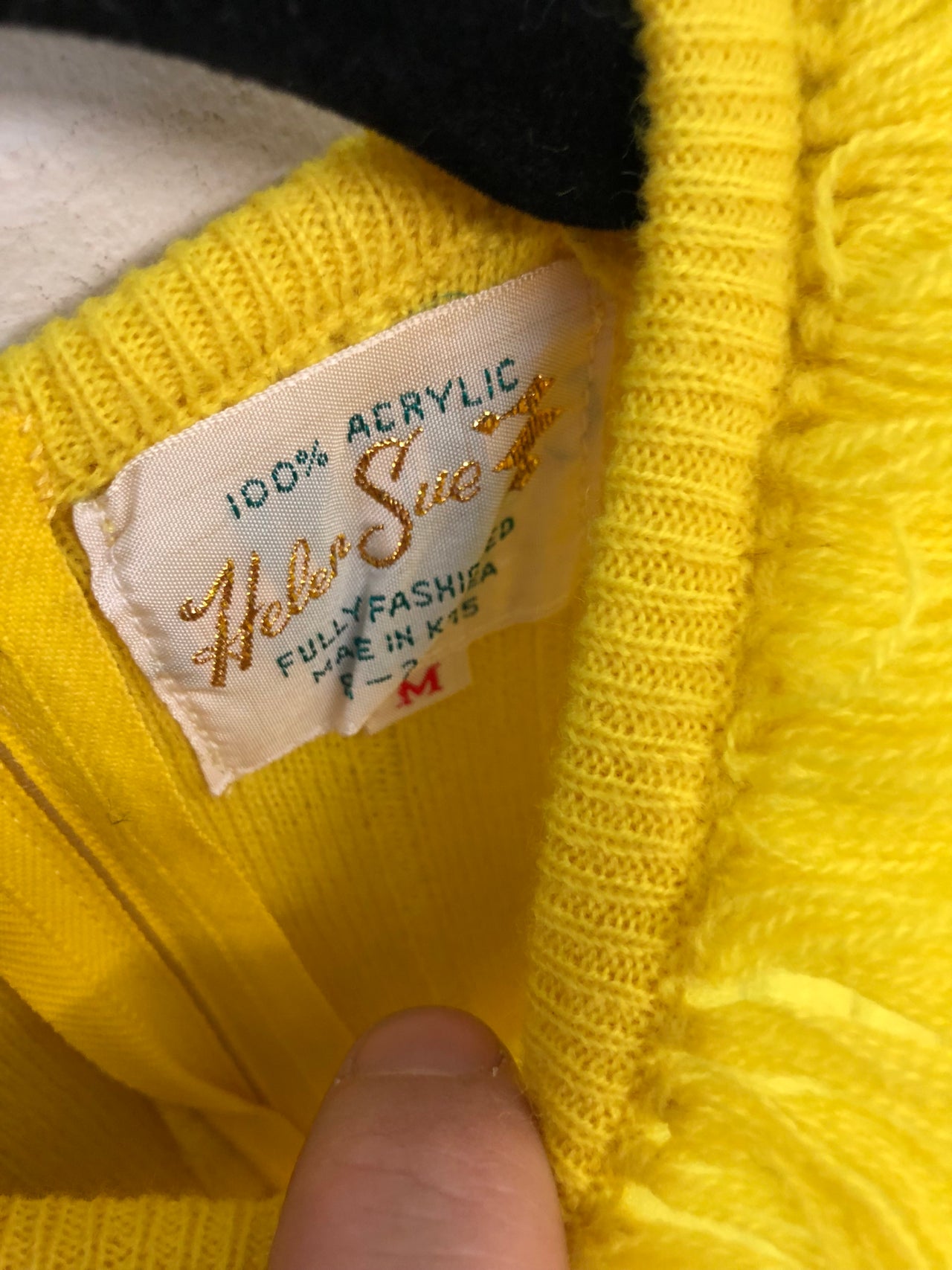 Helen Sue Fringe Short-Sleeved Sweater Yellow (Deadstock)