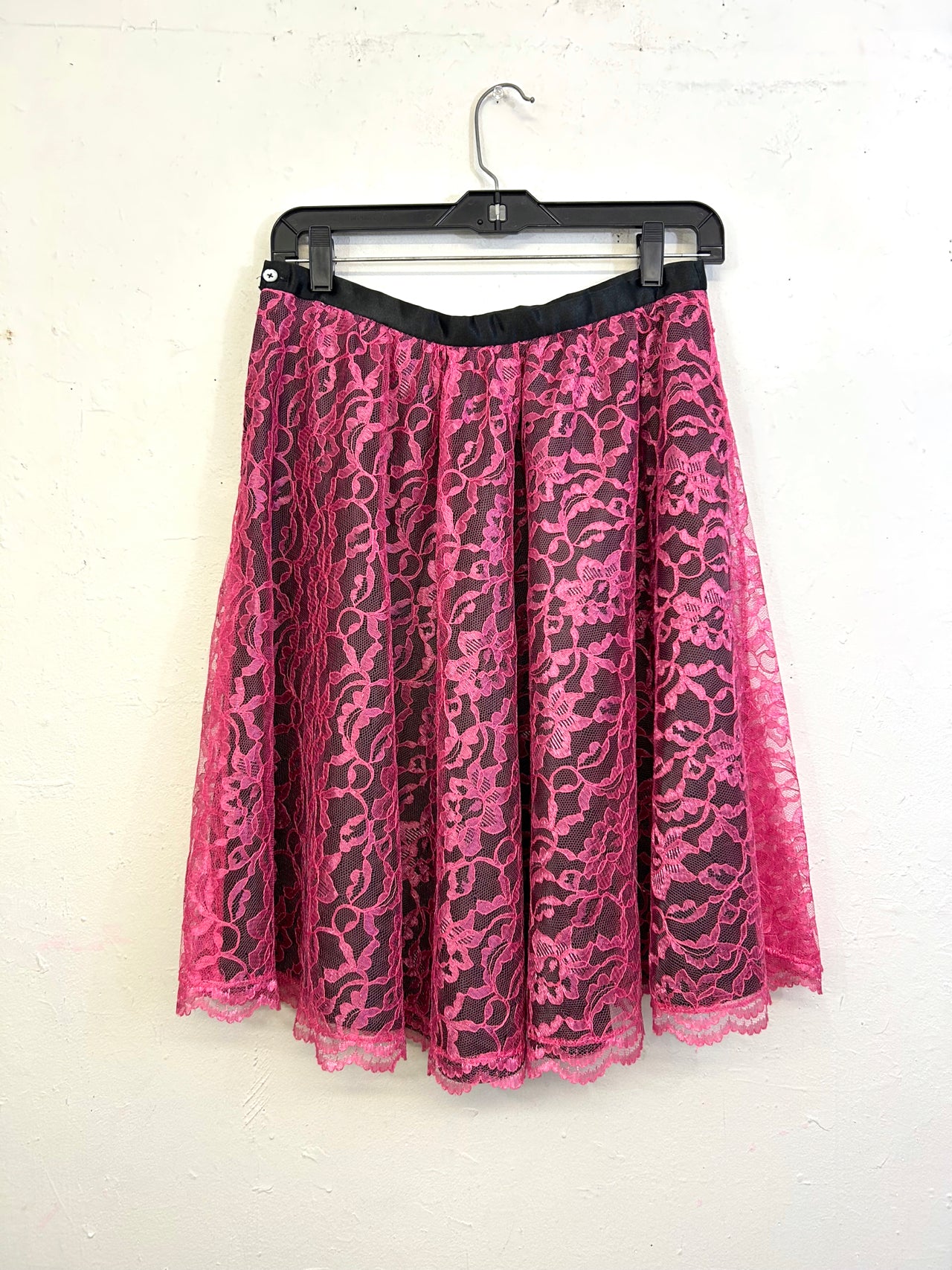 Hot Pink Lace Skirt