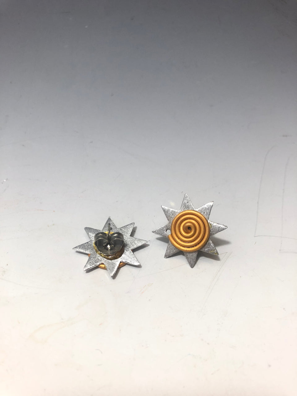 Star Spiral Stud Earrings