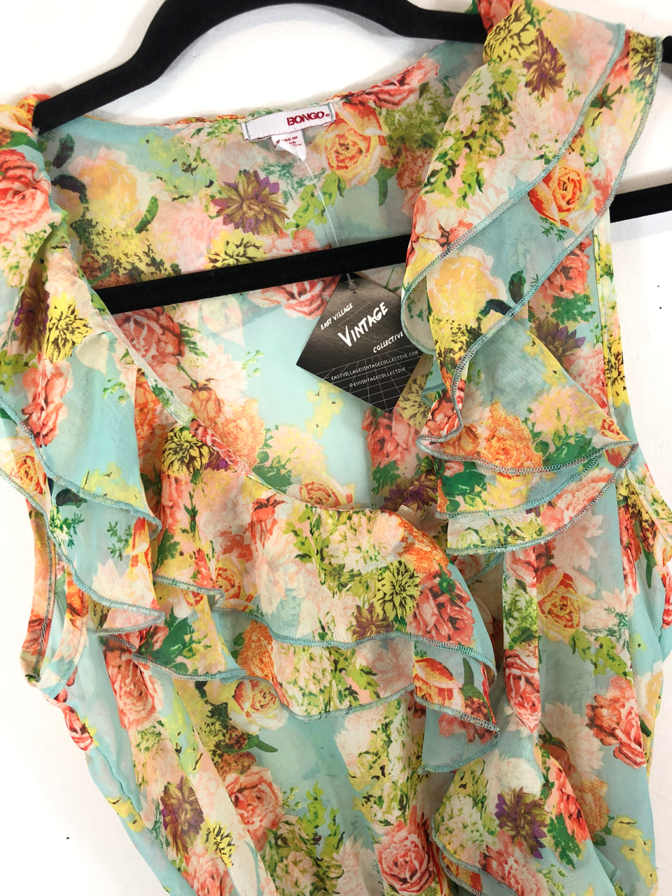 Bongo Floral Ruffle Blouse