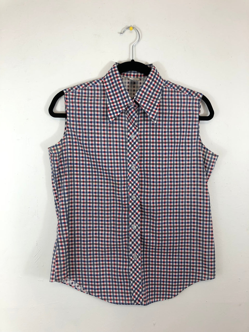 Checkered Permanent Press Sleeveless Top