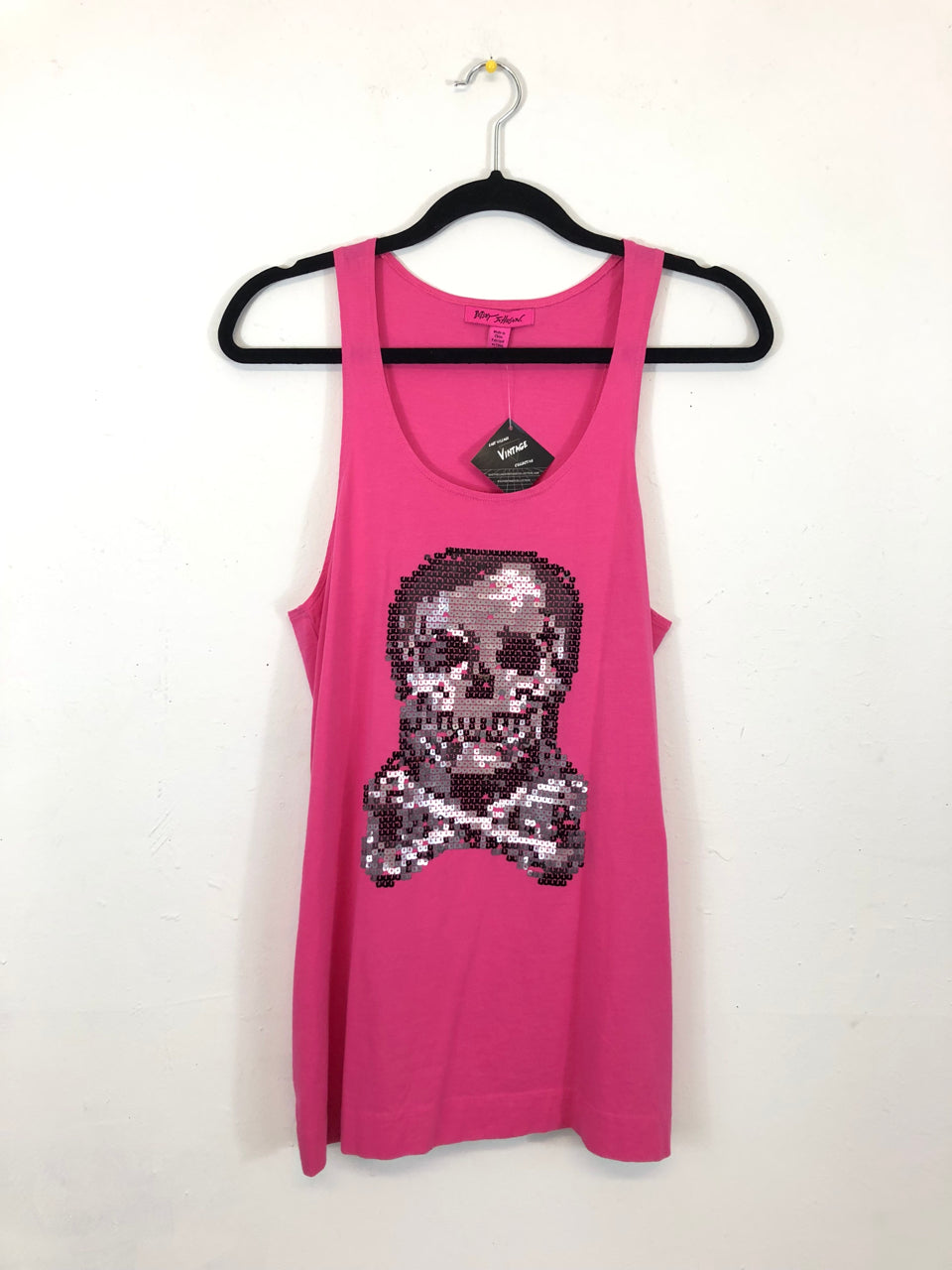 Betsey Johnson Sequined Skull Tank