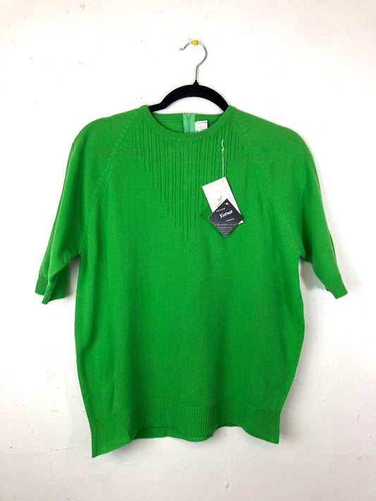 Helen Sue 3/4 Sleeve Sweater Top - Lime Green (Deadstock)