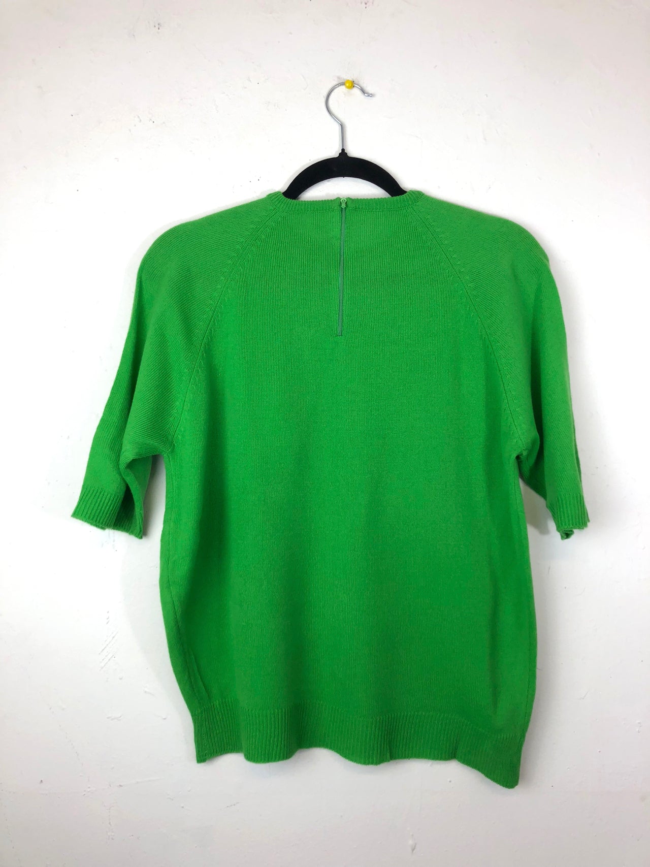 Helen Sue 3/4 Sleeve Sweater Top - Lime Green (Deadstock)
