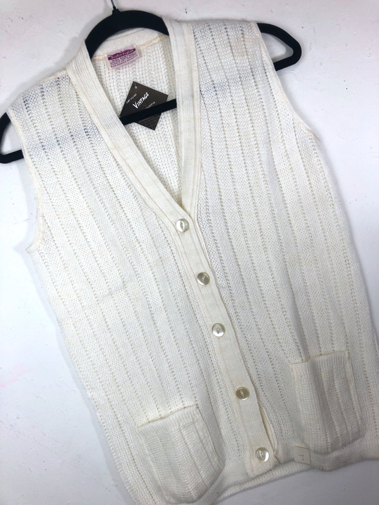 Scotch English Sweater Vest - White (Deadstock)