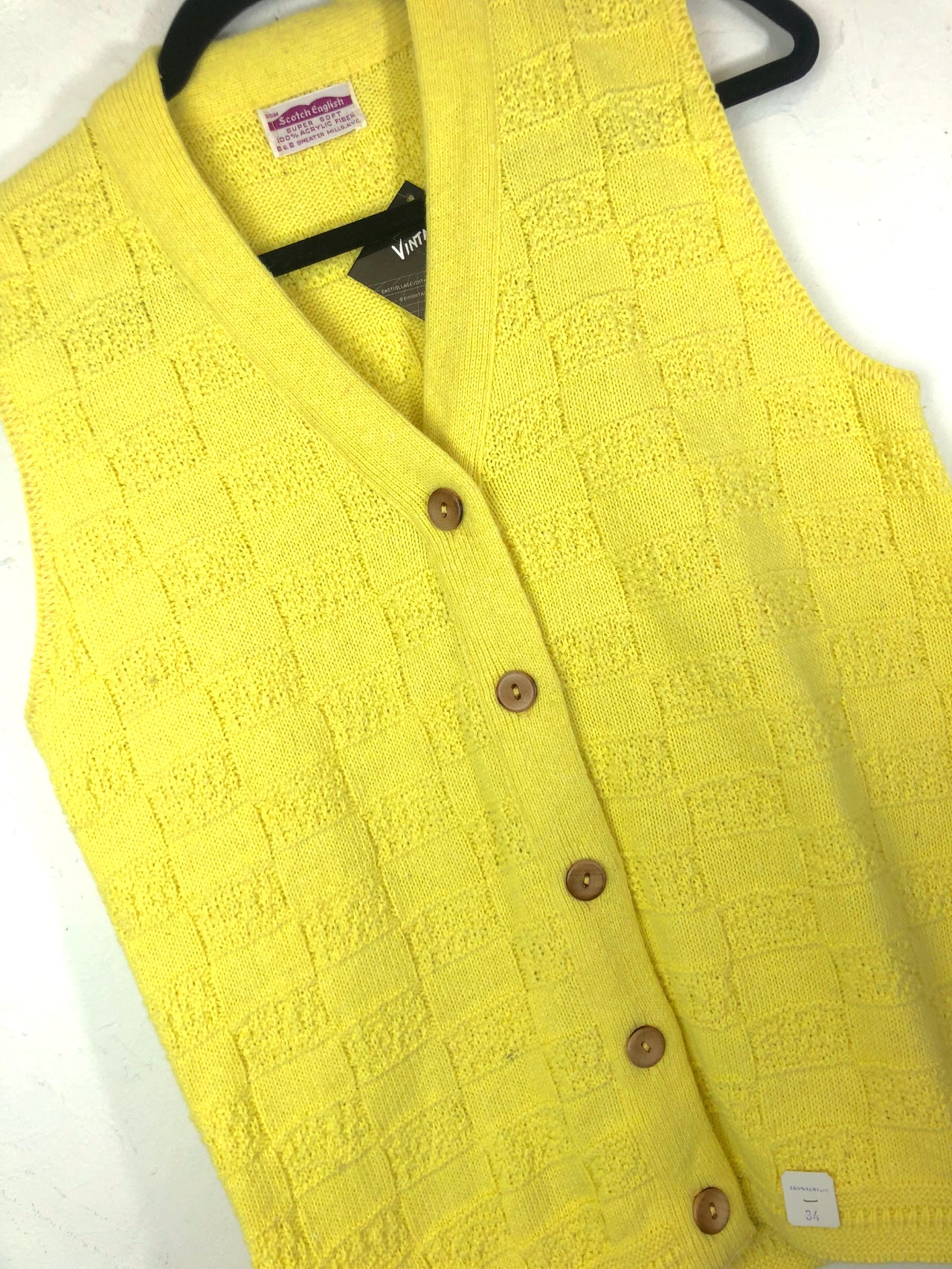 Scotch English Sweater Vest - Yellow (Deadstock)