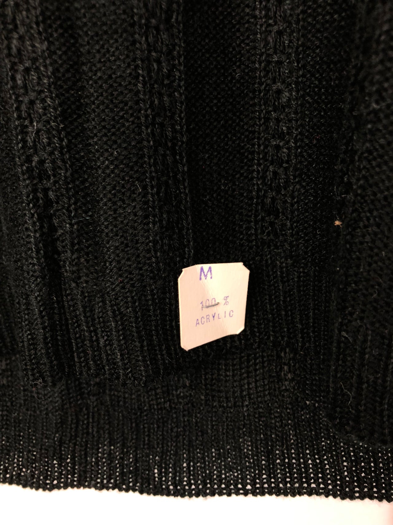 Miss Scotch English Short-Sleeved Belted Sweater - Black (Deadstock)