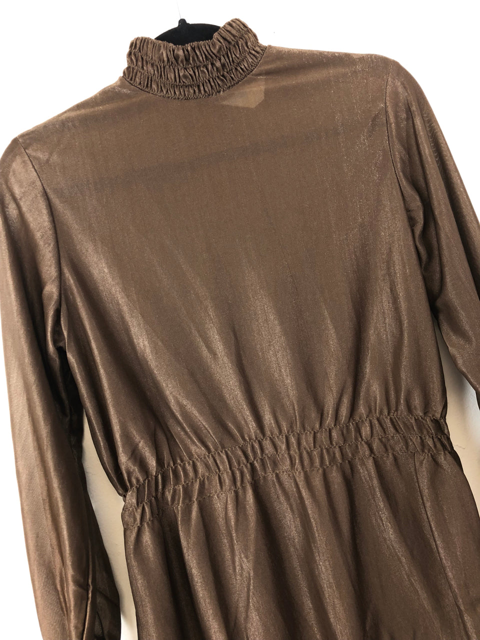 Helen Sue Disco Turtleneck Top - Brown (Deadstock)