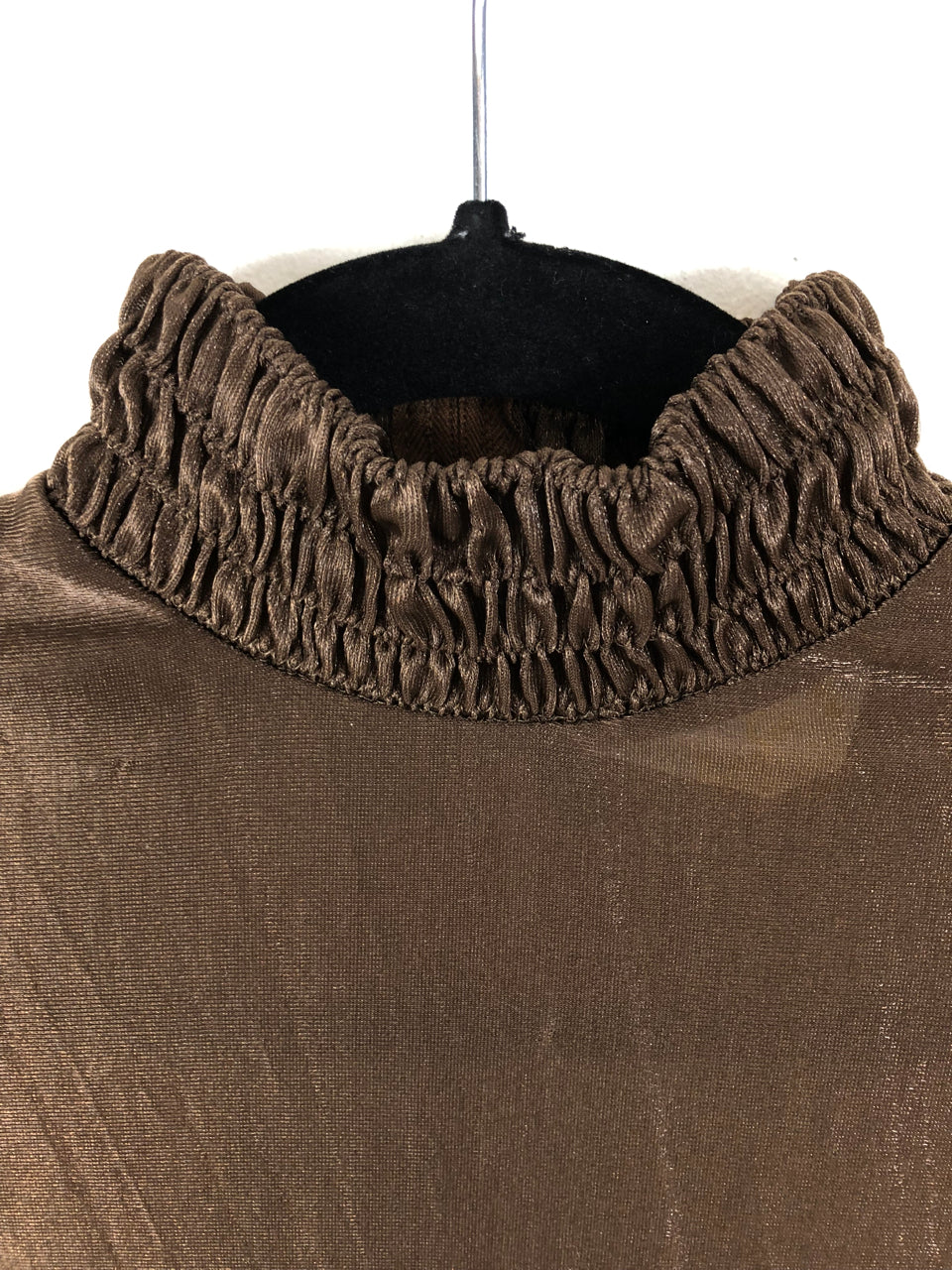 Helen Sue Disco Turtleneck Top - Brown (Deadstock)