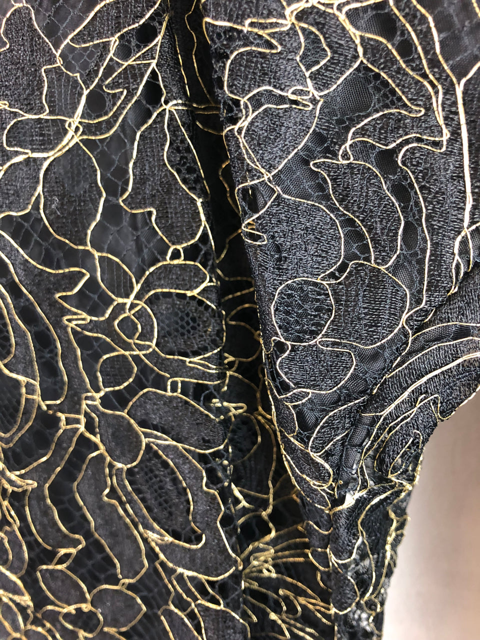 Yeohlee Leather & Gold Flowers Dress