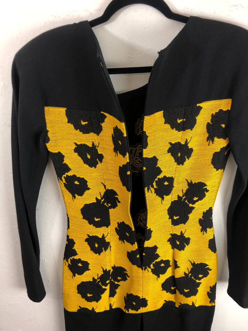 Yeohlee Yellow & Black Floral Dress