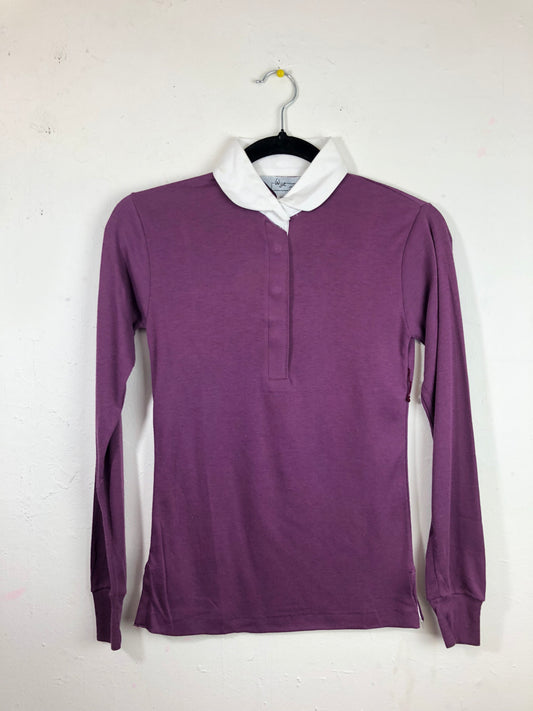 Wye Oaks Long-Sleeved Jersey Blouse - Purple (Deadstock)