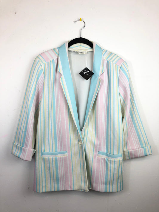 Alfred Dunner Pastel Striped Blazer