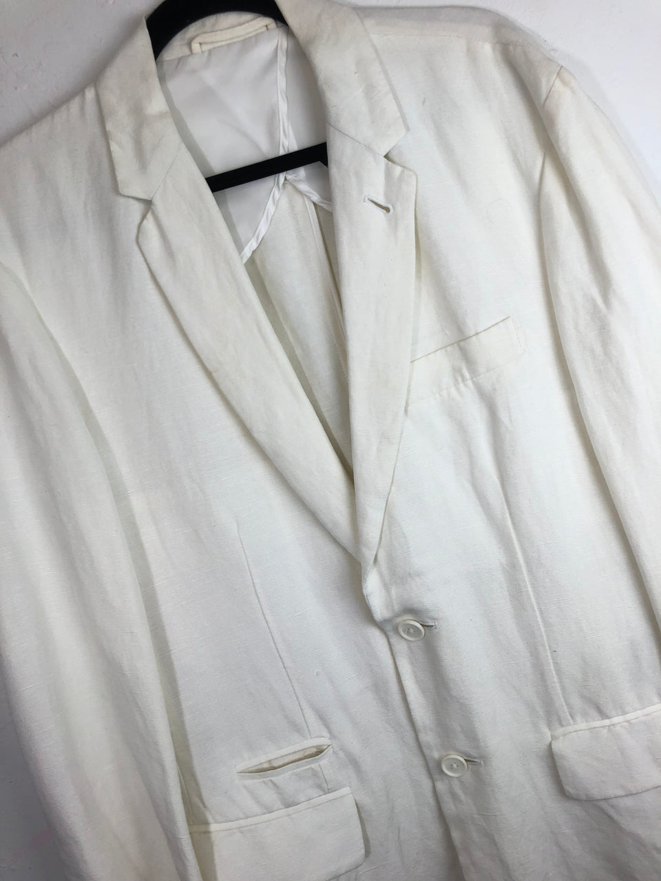 Armani White Linen Blazer