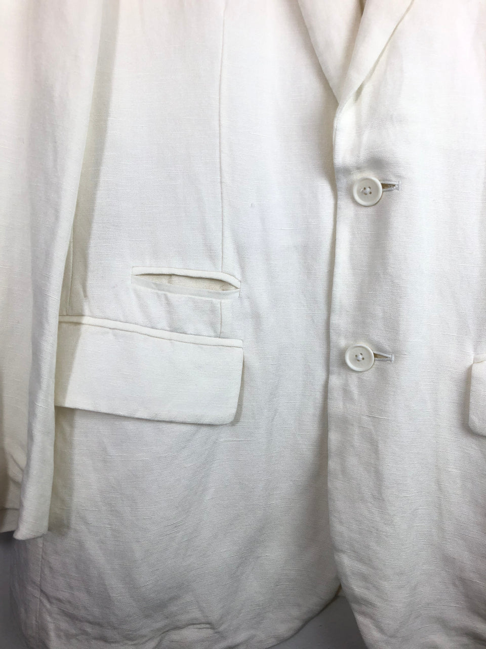 Armani White Linen Blazer