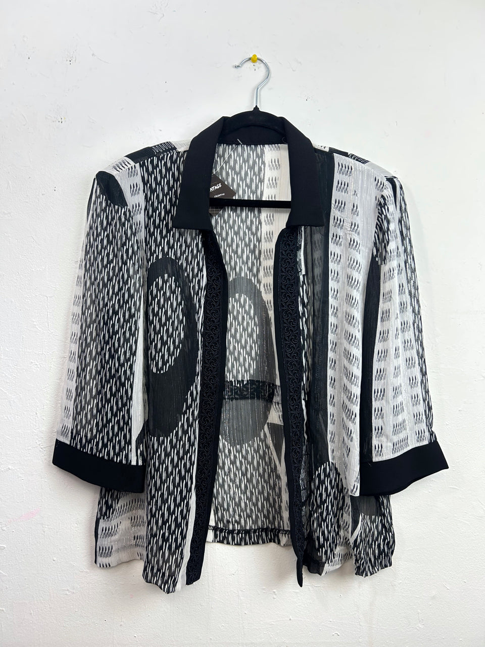 Sheer Black & White Abstract Jacket