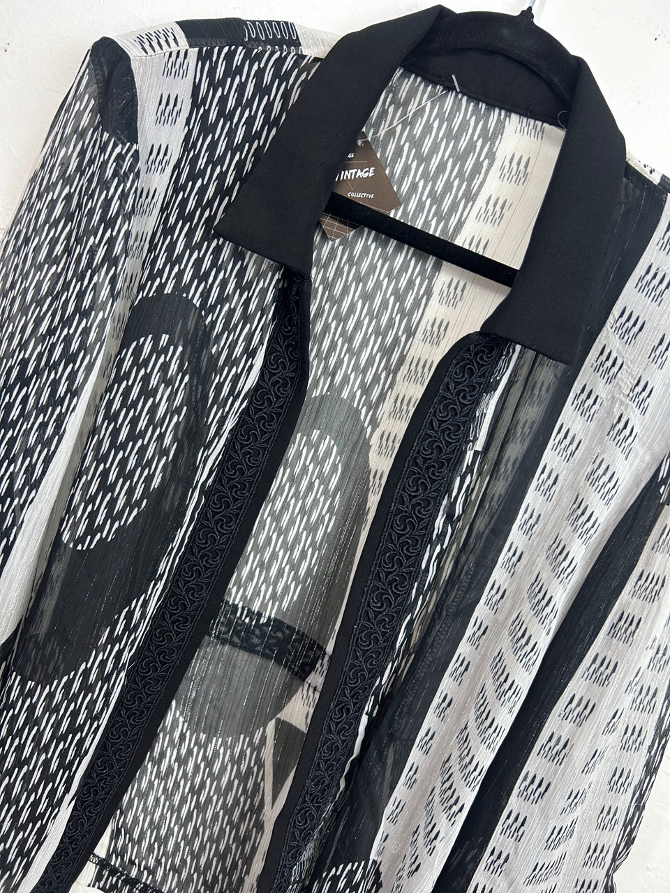 Sheer Black & White Abstract Jacket