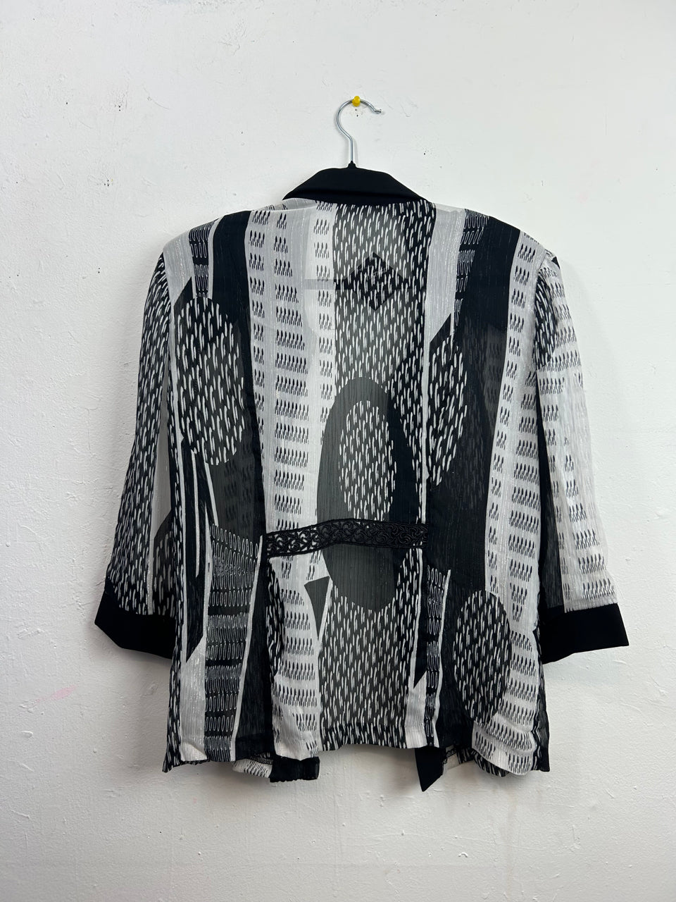 Sheer Black & White Abstract Jacket