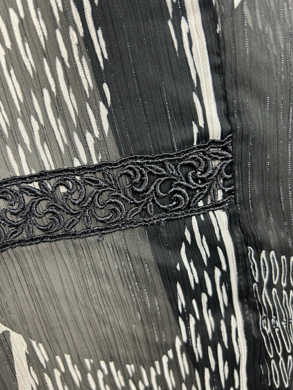 Sheer Black & White Abstract Jacket