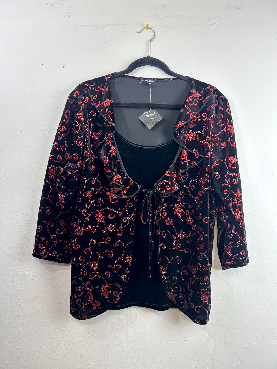 Notations Woman Velvet Glitter Blouse