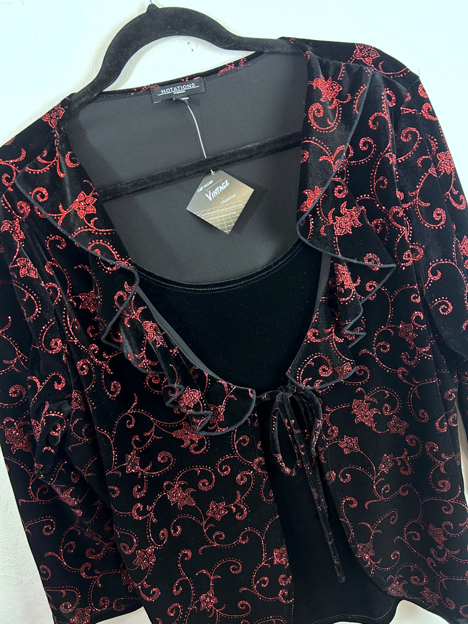 Notations Woman Velvet Glitter Blouse