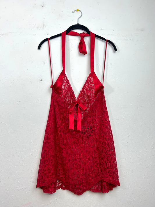 Marilyn Monroe by Warner's Red Lace Nighty