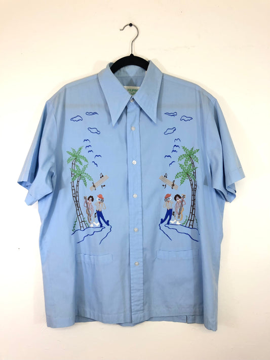 Filipino Barong Embroidered Shirt