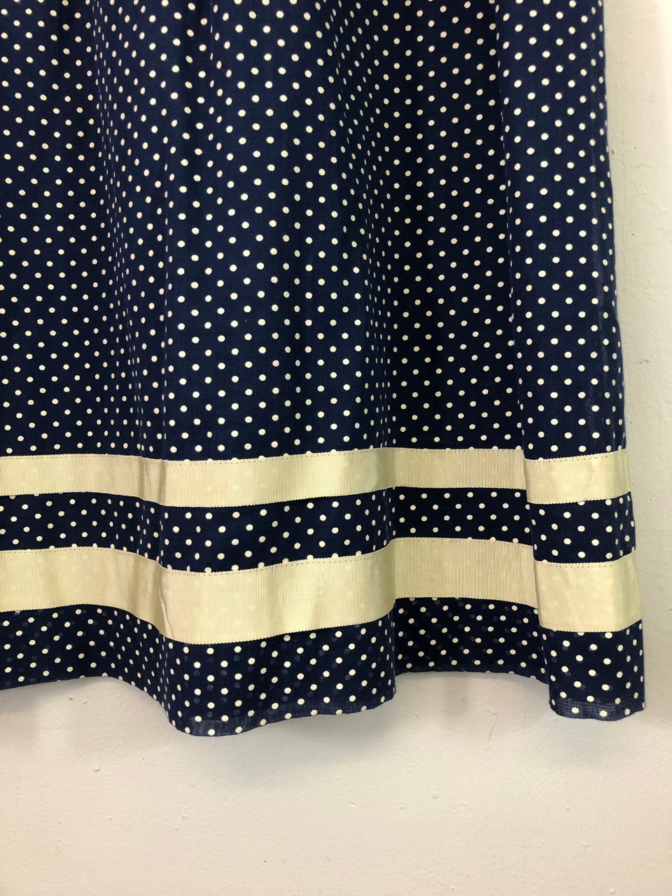 Navy Polka Dotted Dress
