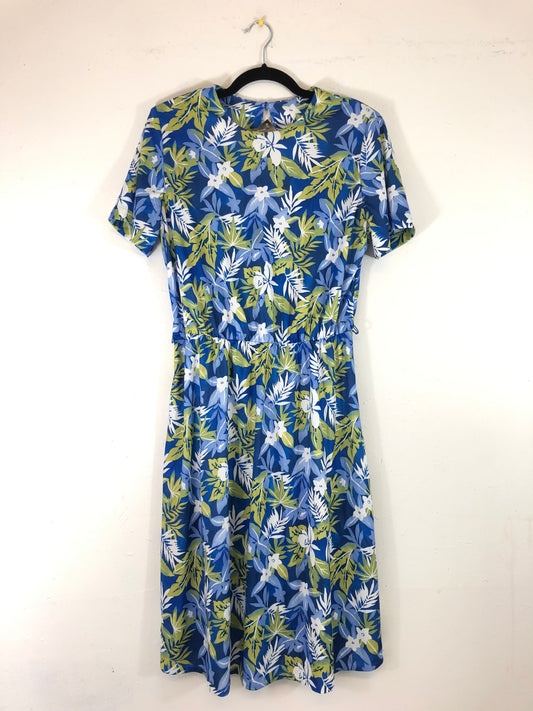 80s Tropical Printed Dress